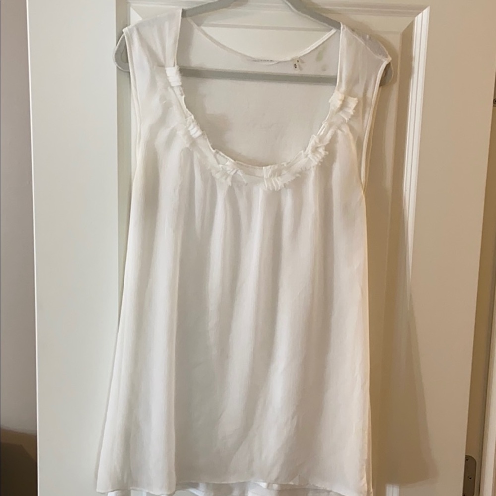 White Loose, Flowy Tahari Tank